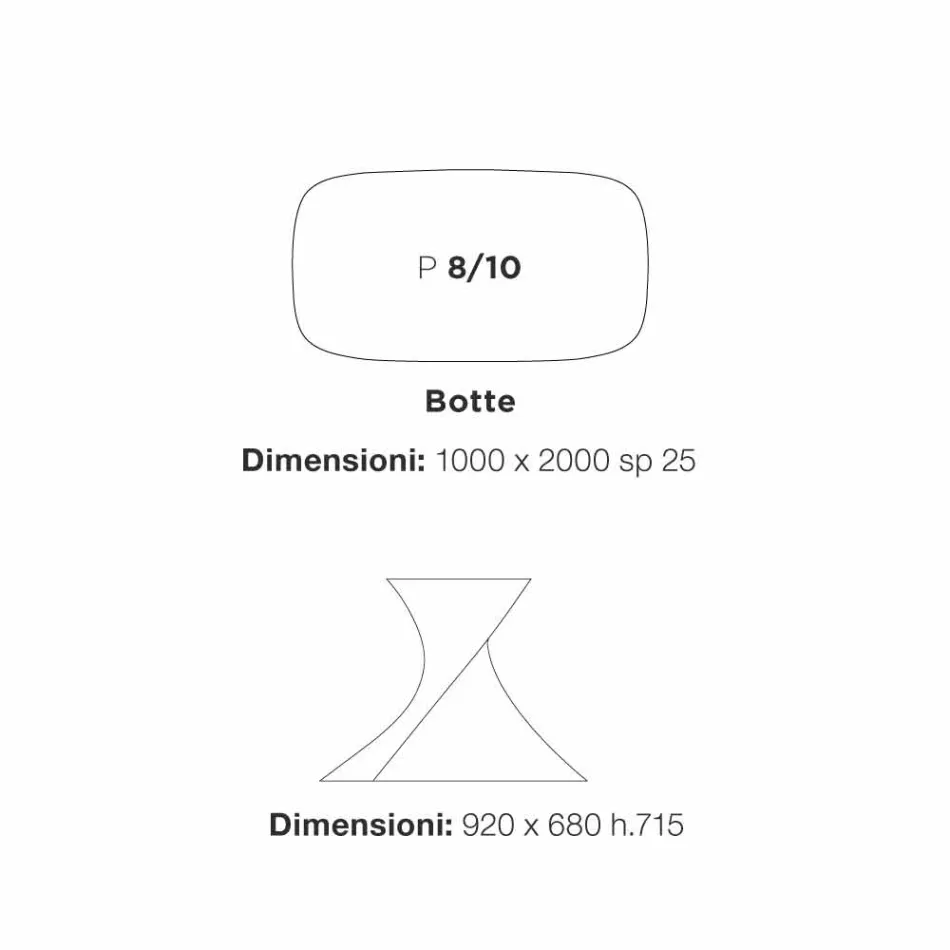 moderne witte eettafel in MDF eiken afwerking 100x200cm Clark Viadurini