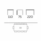Moderne eettafel in Gres en essenhout Made in Italy - Croma Viadurini