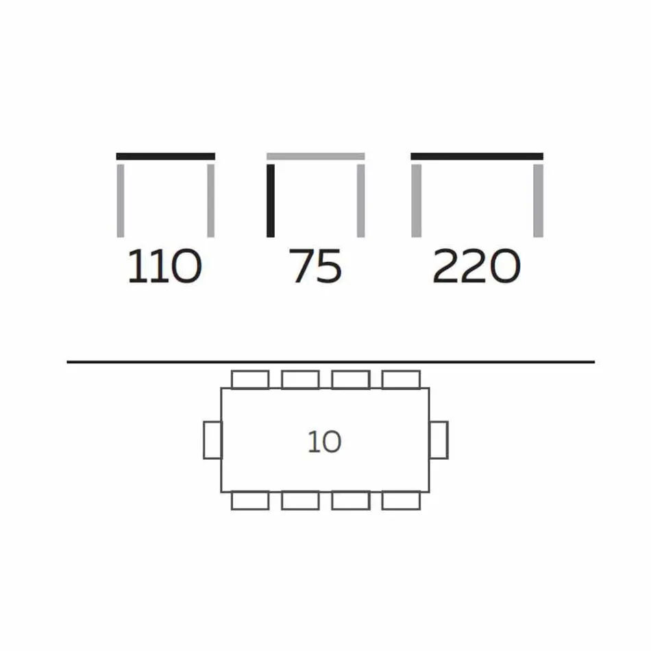 Moderne eettafel in Gres en essenhout Made in Italy - Croma Viadurini