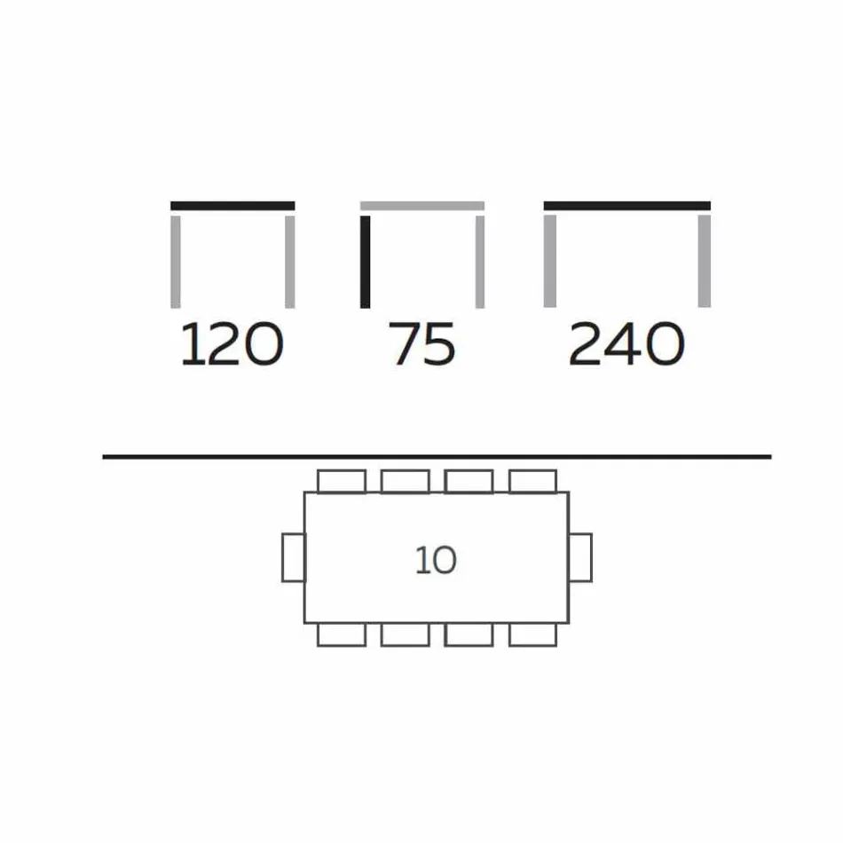 Moderne eettafel in Gres en essenhout Made in Italy - Croma Viadurini