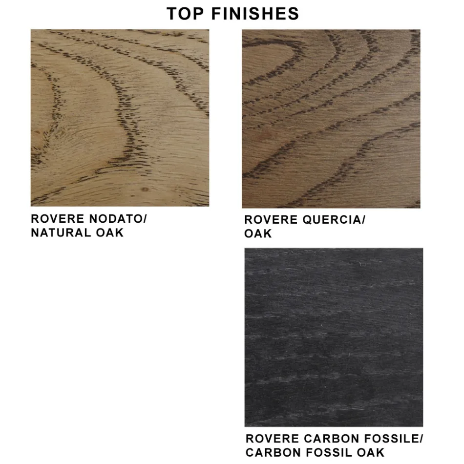 Moderne eettafel van gefineerd hout en glas, gemaakt in Italië - Strappo Viadurini