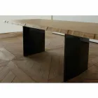 Moderne eiken eettafel gemaakt in Italië 200x100cm Paul Viadurini