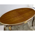 Uitschuifbare ovale eettafel 270 cm in hout Made in Italy - Barok Viadurini