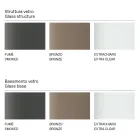 Ovale eettafel met glazen blad en onderstel Made in Italy - Tiseo Viadurini