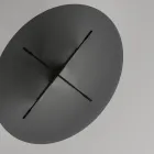 Ovale eettafel met glazen blad en onderstel Made in Italy - Tiseo Viadurini