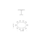 Ovale eettafel met luxe Made in Italy Fenix-blad - Dollars Viadurini