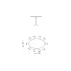 Ovale eettafel met luxe Made in Italy Fenix-blad - Dollars Viadurini