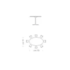 Ovale eettafel met luxe Made in Italy Fenix-blad - Dollars Viadurini