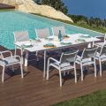 Uitschuifbare eettafel voor buiten tot 240 cm, gemaakt van aluminium - Levanto