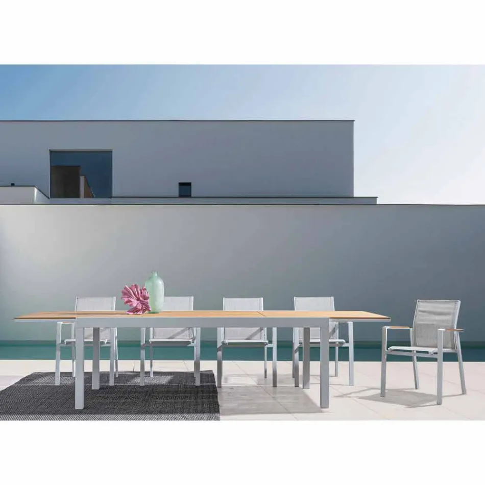 Tuintafel met uitschuifbaar blad tot 300 cm - Plunjezak Viadurini