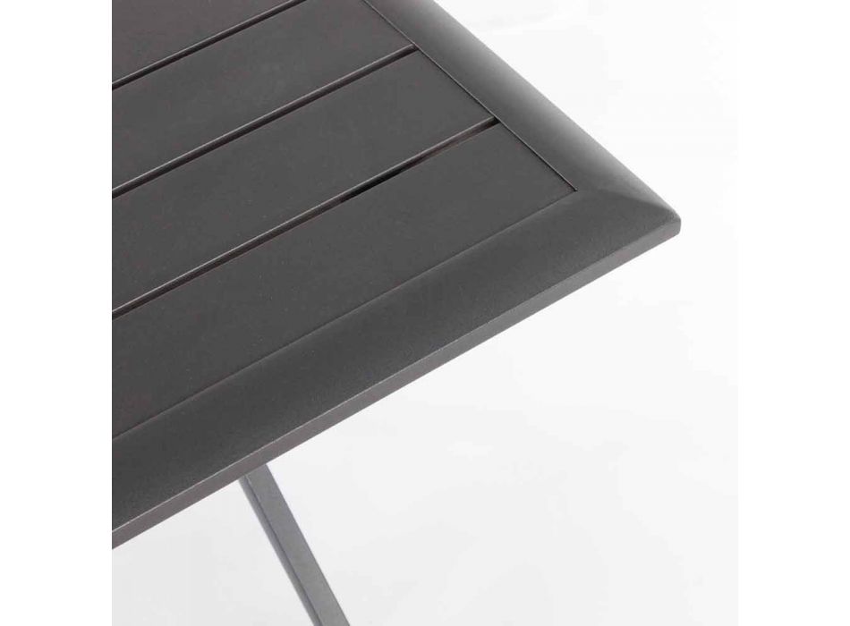 Eettafel voor buiten in aluminium met opvouwbare structuur - Hunt Viadurini