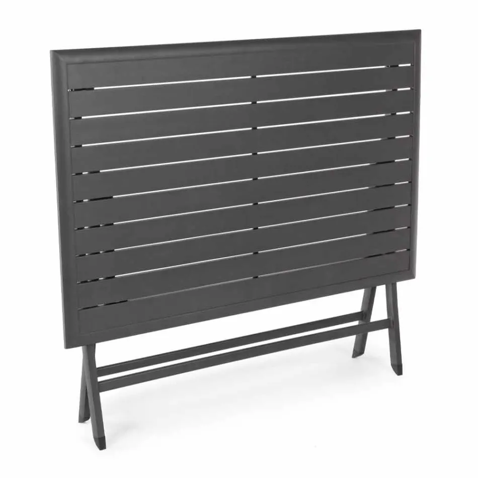 Eettafel voor buiten in aluminium met opvouwbare structuur - Hunt Viadurini