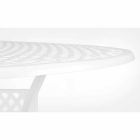Eettafel voor buiten in wit of antraciet geverfd aluminium - Quick Viadurini