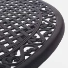 Eettafel voor buiten in wit of antraciet geverfd aluminium - Quick Viadurini