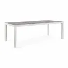 Buiten eettafel in keramiek en aluminium, Homemotion - Salem Viadurini