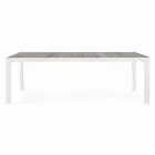 Buiten eettafel in keramiek en aluminium, Homemotion - Salem Viadurini
