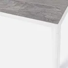 Buiten eettafel in keramiek en aluminium, Homemotion - Salem Viadurini