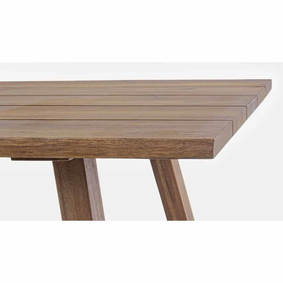 Eettafel voor buiten in acaciahout olieafwerking - Leonard Viadurini