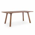 Eettafel voor buiten in acaciahout olieafwerking - Leonard Viadurini