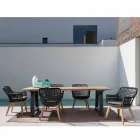 Buiten eettafel in teak en aluminium, Homemotion - Rolando Viadurini
