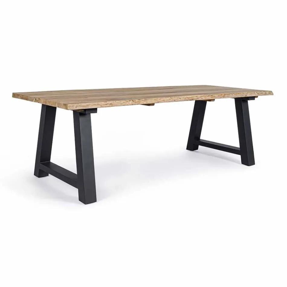 Buiten eettafel in teak en aluminium, Homemotion - Rolando Viadurini