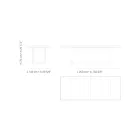 Tuintafel in Iroko-hout en steengoed Made in Italy - Bresson Viadurini