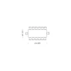 Eettafelblad van laminaat en onderstel van staal Made in Italy - Ezzellino Viadurini