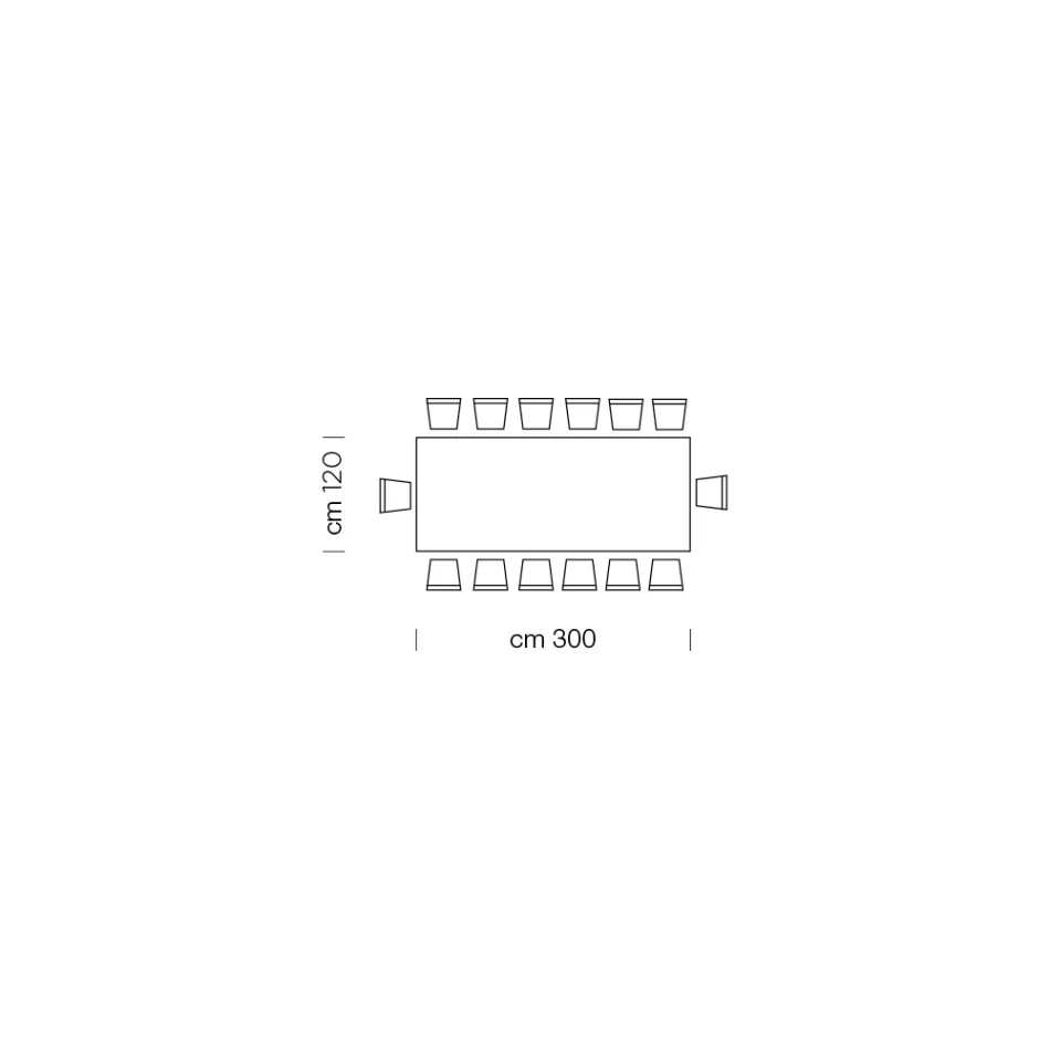 Eettafelblad van laminaat en onderstel van staal Made in Italy - Ezzellino Viadurini