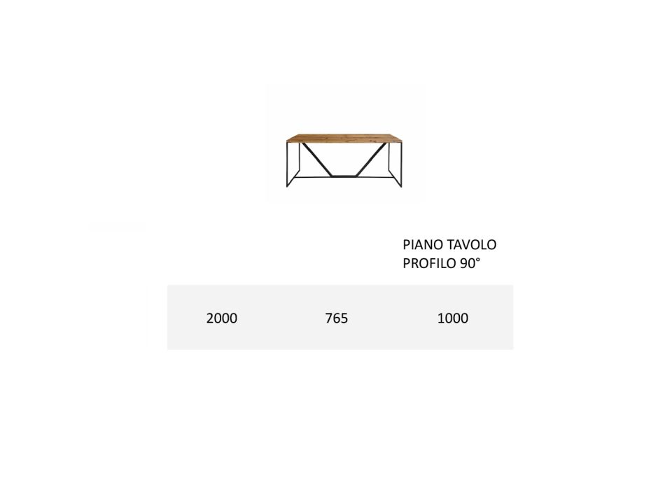 Eettafelblad van massief meubelplaat Made in Italy - Adelio Viadurini