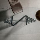 Eettafel met glazen blad en metalen touwen onderstel 2 maten - Alariko Viadurini