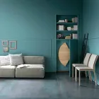 Moderne opklapbare eettafel in hout en metaal Made in Italy - Menelao Viadurini