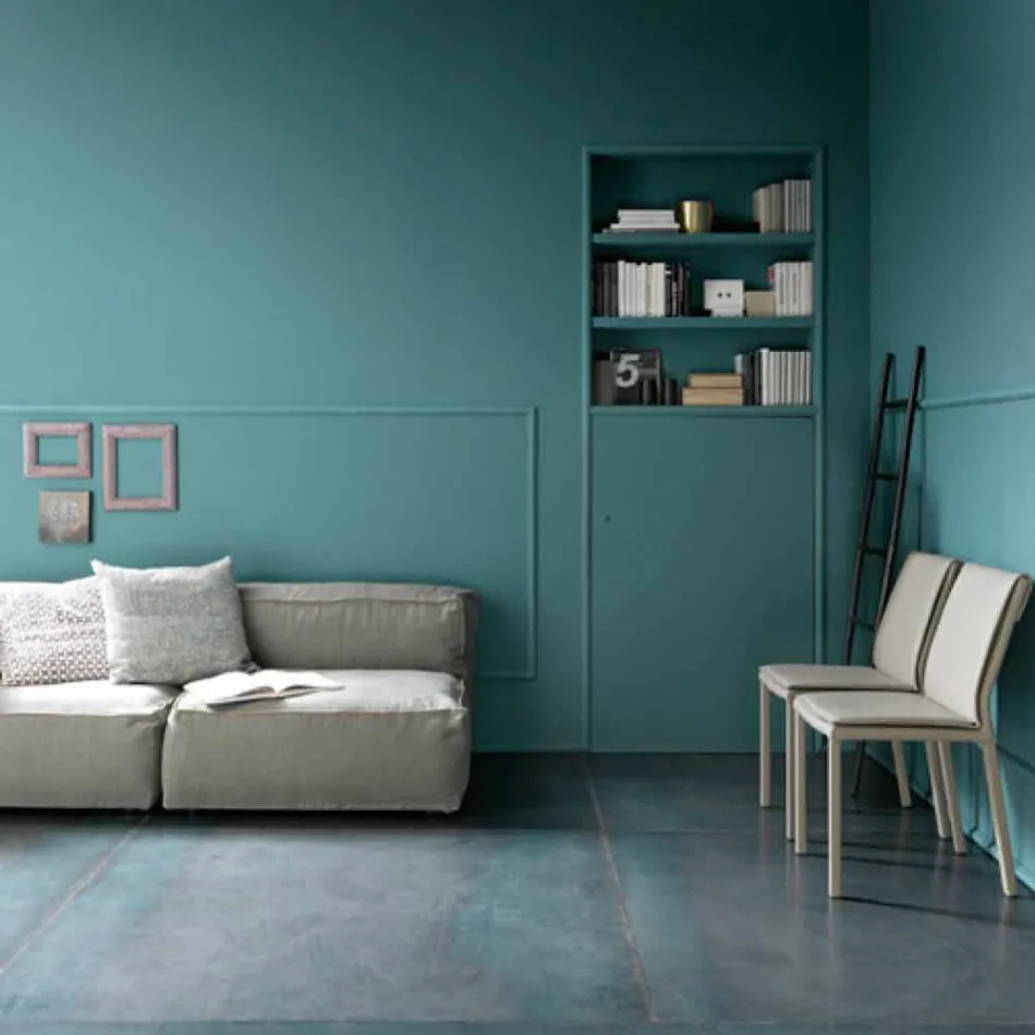 Moderne opklapbare eettafel in hout en metaal Made in Italy - Menelao Viadurini