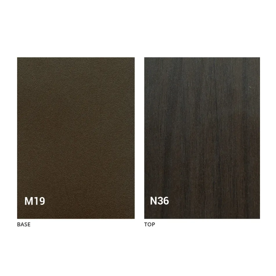 Moderne opklapbare eettafel in hout en metaal Made in Italy - Menelao Viadurini