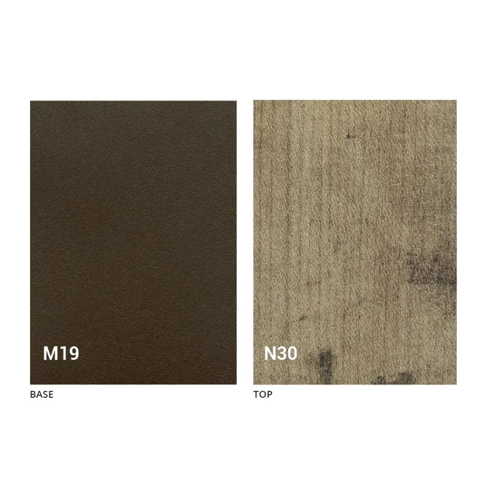 Moderne opklapbare eettafel in hout en metaal Made in Italy - Menelao Viadurini