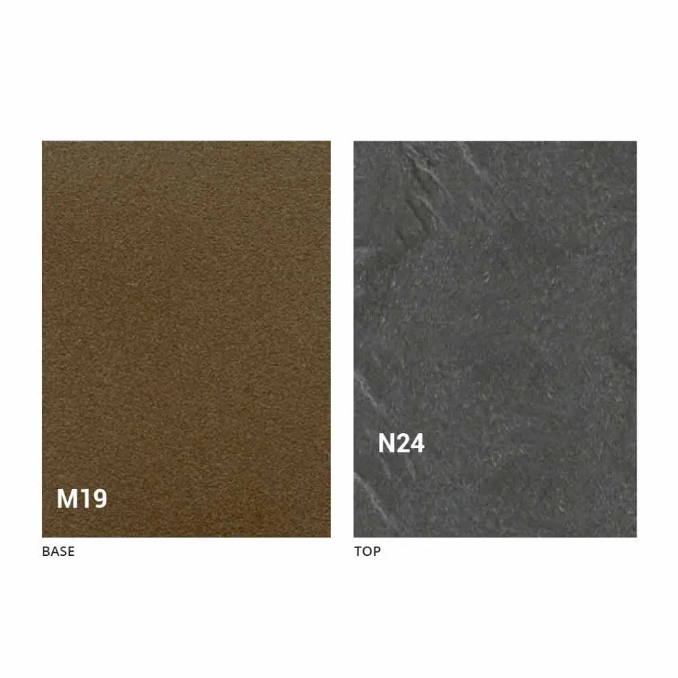 Moderne opklapbare eettafel in hout en metaal Made in Italy - Menelao Viadurini