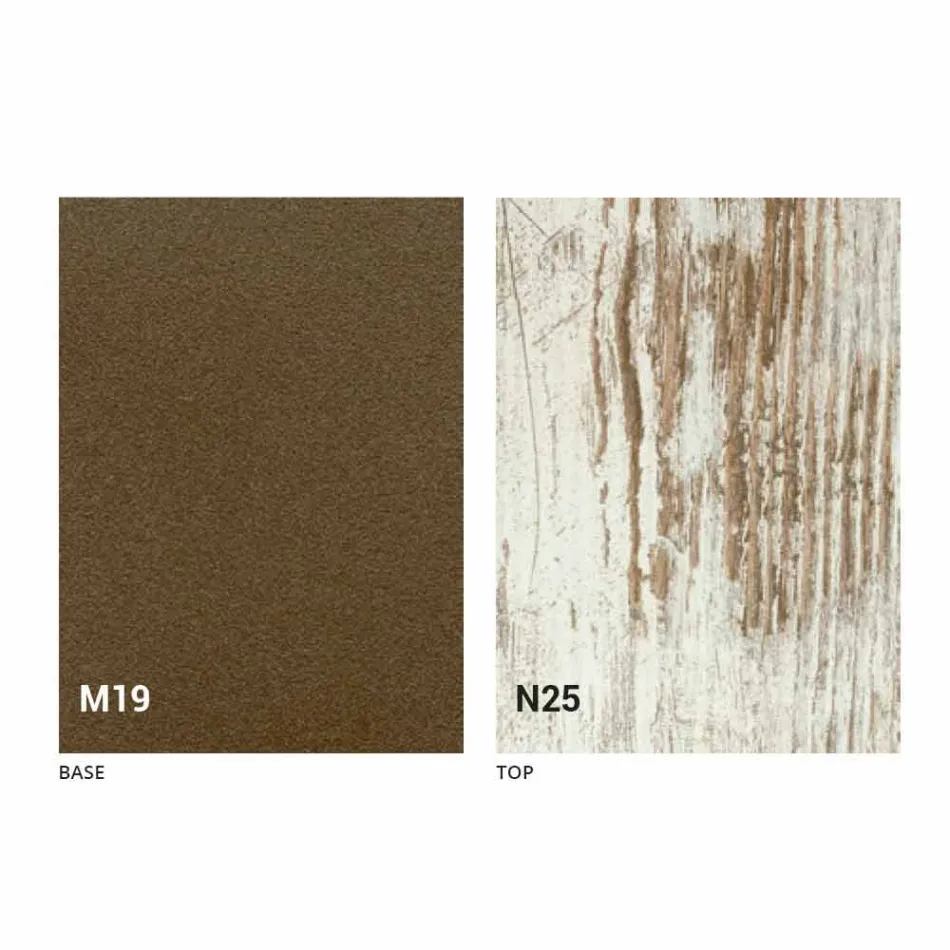 Moderne opklapbare eettafel in hout en metaal Made in Italy - Menelao Viadurini