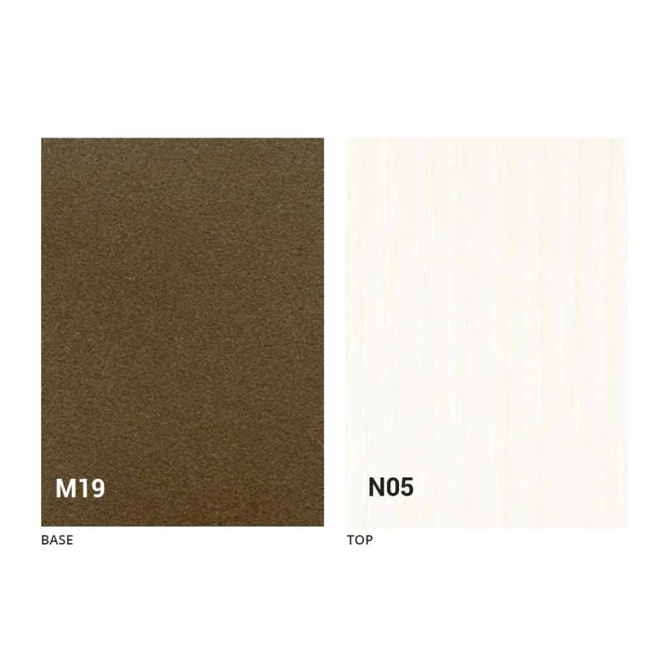 Moderne opklapbare eettafel in hout en metaal Made in Italy - Menelao Viadurini