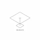 Vierkante eettafel in Extralight glas en metaal gemaakt in Italië - Dolce Viadurini