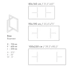 Rechthoekige eettafel in porseleinen aardewerk Made in Italy - Emilio Viadurini
