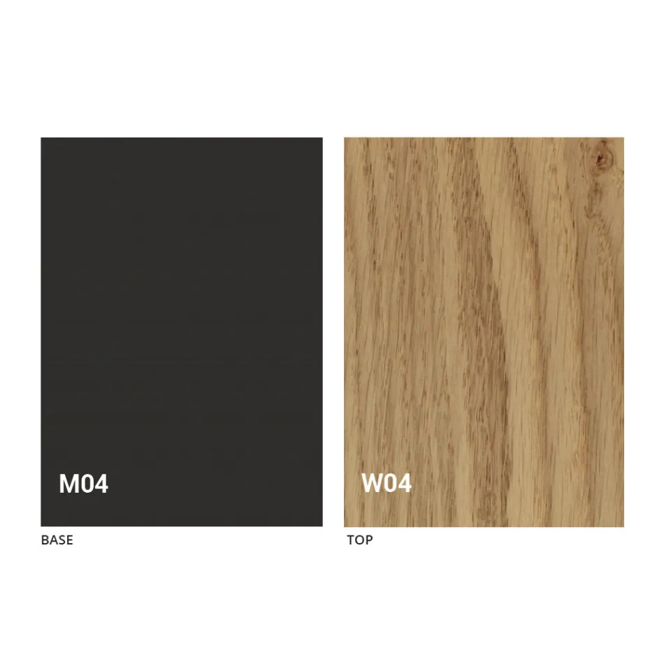 Ronde uitschuifbare eettafel met houten blad Made in Italy - Crodino Viadurini