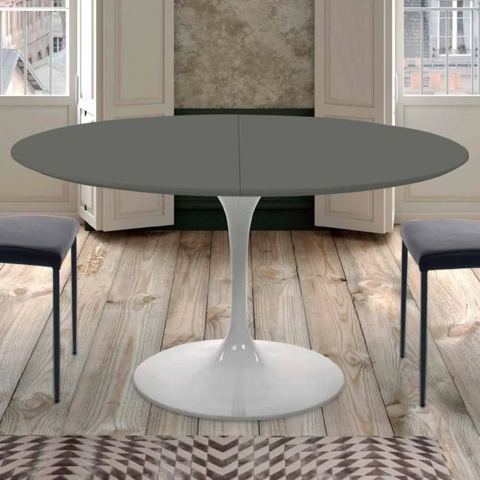 Ronde uitschuifbare eettafel tot 170 cm Made in Italy - Dollars Viadurini