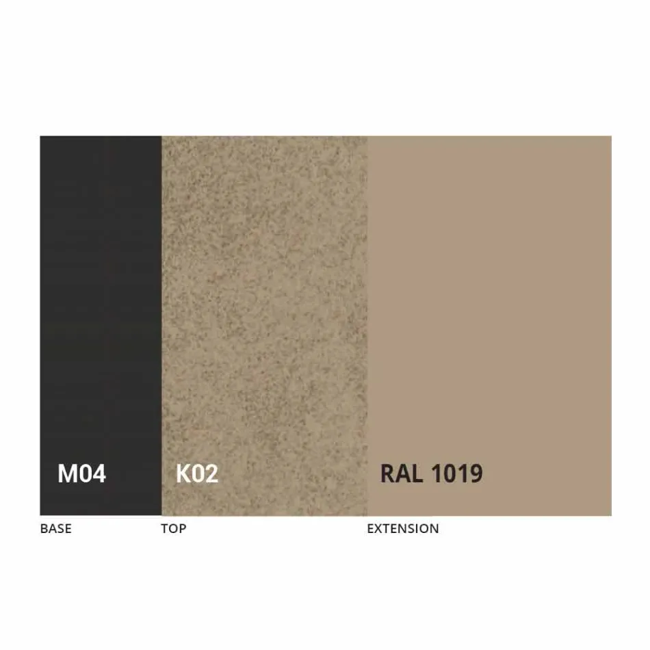 Ronde uitschuifbare eettafel in Laminam-keramiek Made in Italy - Lupetto Viadurini