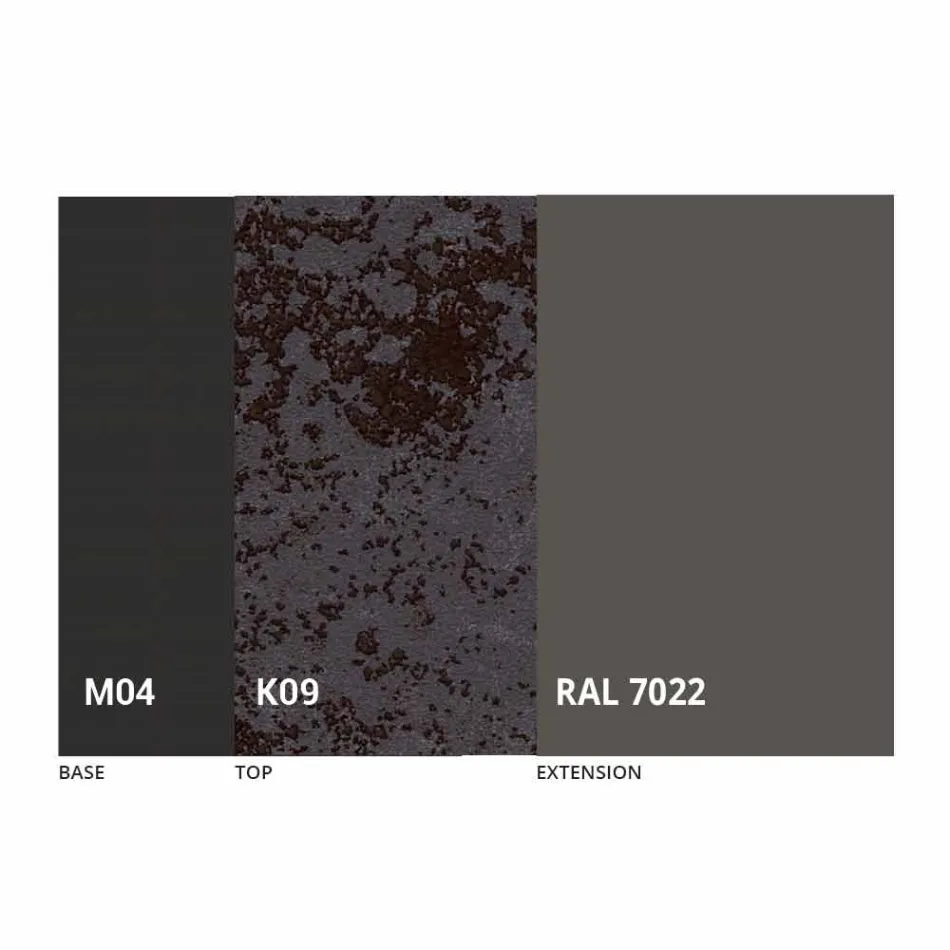 Ronde uitschuifbare eettafel in Laminam-keramiek Made in Italy - Lupetto Viadurini