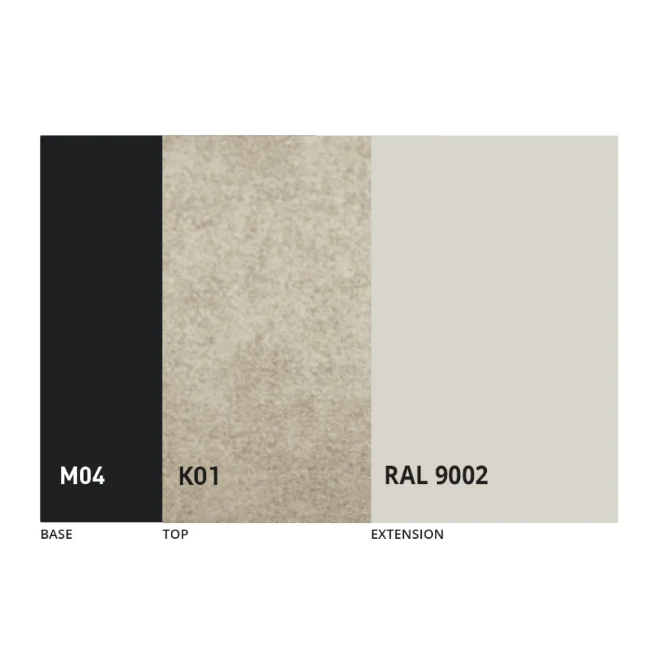 Ronde uitschuifbare eettafel in Laminam-keramiek Made in Italy - Lupetto Viadurini