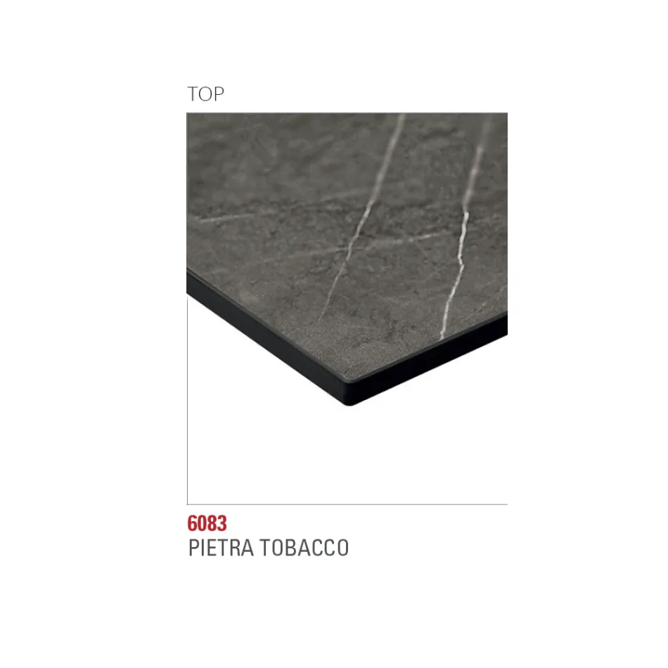 Ronde eettafel met gelaagd HPL-blad Made in Italy - Lingotto Viadurini