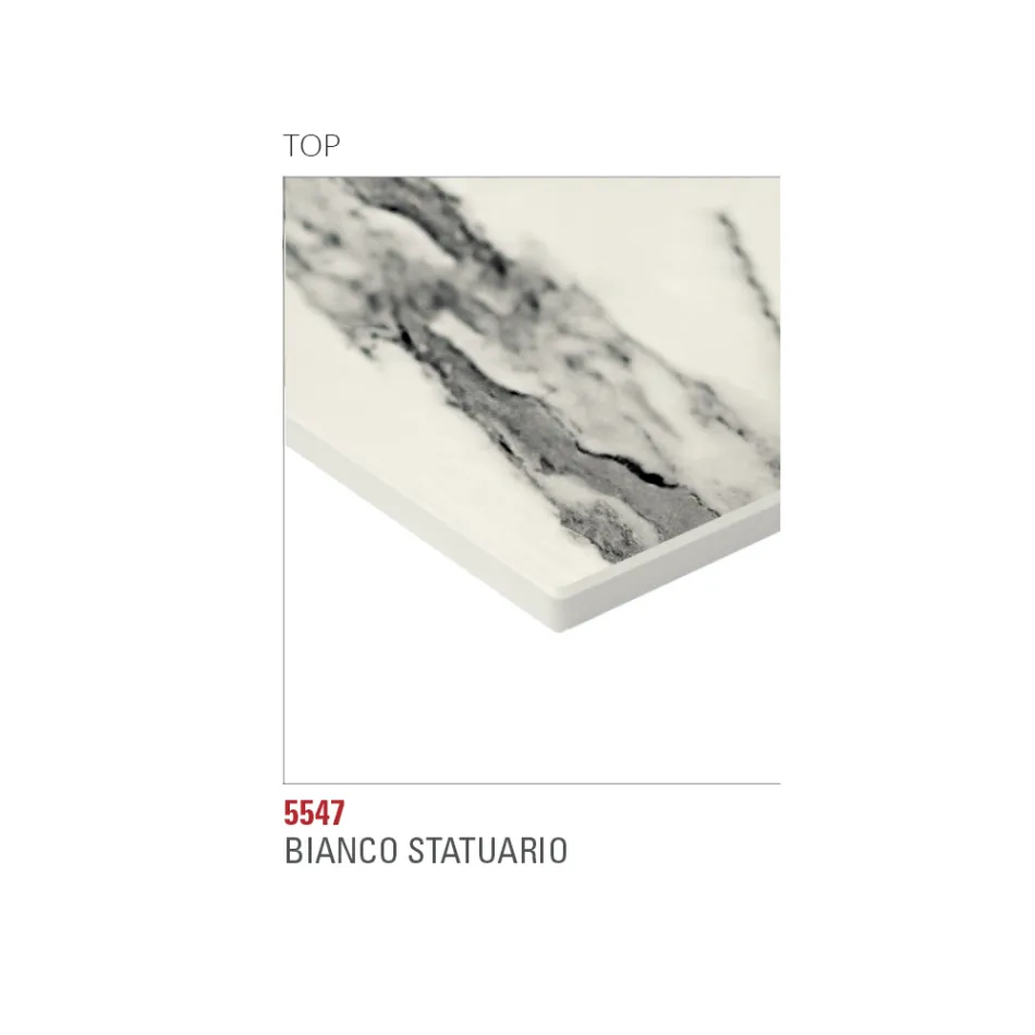 Ronde eettafel met gelaagd HPL-blad Made in Italy - Lingotto Viadurini