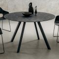 Ronde eettafel met gelamineerd HPL-blad Made in Italy - Lingotto
