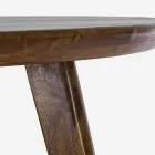 Homemotion Ronde eettafel met mangohouten blad - Rondolo Viadurini