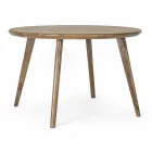 Homemotion Ronde eettafel met mangohouten blad - Rondolo Viadurini