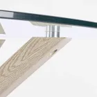 Homemotion Ronde eettafel met blad van gehard glas - Denda Viadurini